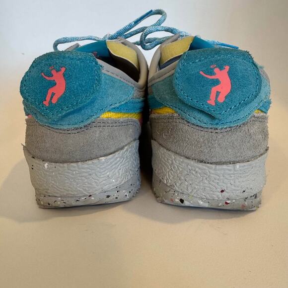 Nike x Union LA Cortez Light Smoke Grey / Blue Fury / Lemon Frost Mens Size 6.5 - Picture 3 of 9